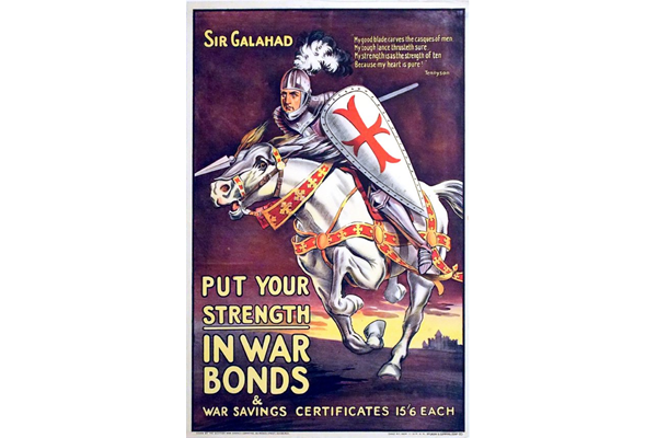 First World War propaganda poster 'Put Your Strength in War Bonds' published by the Scottish War Savings Committee in 1918. - 1996.100.89 ©McLean Museum and Art Gallery, Greenock.