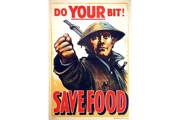 First World War propaganda poster 'Do Your Bit!', published by the Ministry of Food and Food Controller. - 1996.100.128 ©McLean Museum and Art Gallery, Greenock. 