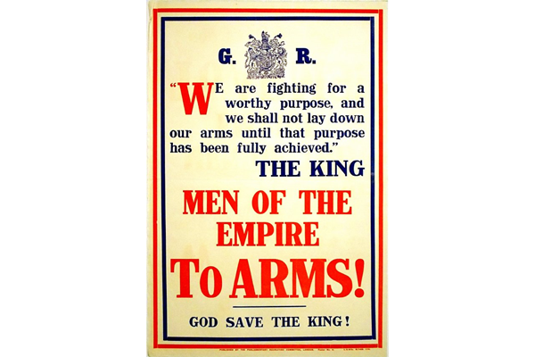 'We are Fighting for a Worthy Purpose' - poster published by the Parliamentary Recruiting Committee in 1914. - 1996.100.340 - © McLean Museum and Art Gallery, Greenock.