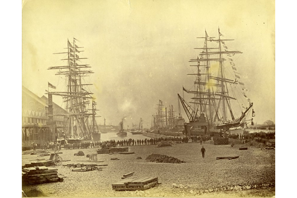 Opening of the James Watt Dock, Greenock on the 5 August 1886 - Photographer unknown - Bromide print on paper - P114 - © McLean Museum and Art Gallery, Greenock.