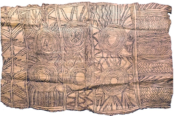 Tapa barkcloth sheet - late 19th century - 1981.529 © McLean Museum and Art Gallery, Greenock.