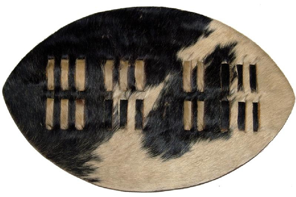 Small Zulu shield from the site of the battle of Isandlhuana, South Africa - 1993.25 ©McLean Museum and Art Gallery, Greenock.