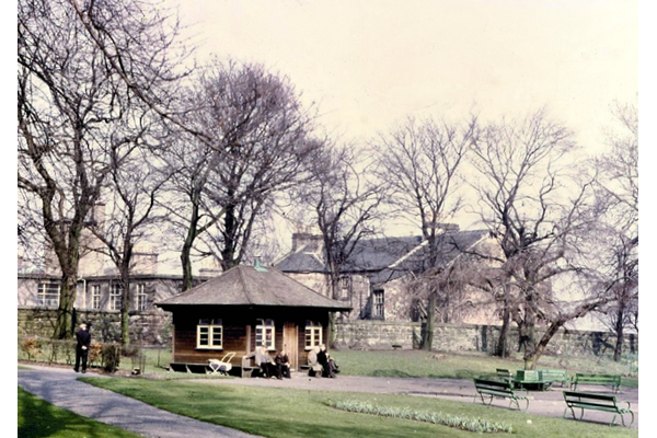 Old Men's Hut in Wellpark, Greenock 1968 by Eugene Jean Méhat - Copyright McLean Museum and Art Gallery