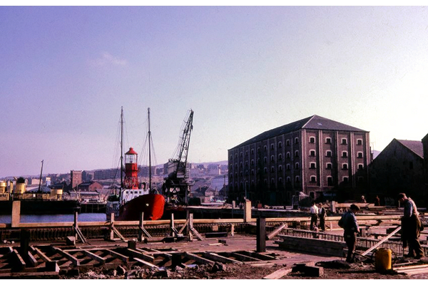 East India Harbour, Greenock 1966 by Eugene Jean Méhat - Copyright McLean Museum and Art Gallery