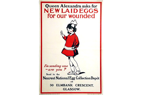 First World War propaganda poster 'I'm Sending One - Are You?., published by the National Egg Collection for the Wounded. - 1996.100.112 © McLean Museum and Art Gallery, Greenock