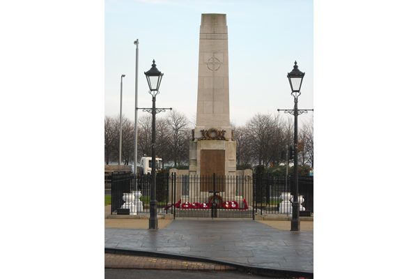 This war memorial is located in Fore Street, Port Glasgow, opposite the bus terminus.