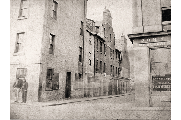 This view shows the Vennel area of Greenock opposite the Old West Graving Dock at foot of Vennel. - Bromide print on paper - P4212 - © McLean Museum and Art Gallery, Greenock