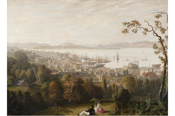 The Town of Greenock by John Fleming (1792-1845) - 
Oil on canvas - 66.5 x 105.5 cm - 1826 - 1977.817 ©McLean Museum and Art Gallery, Greenock