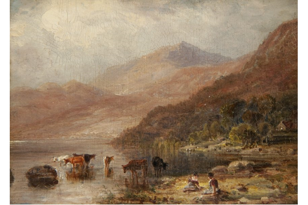 Loch Tay and Ben Lawers by John Fleming (1792-1845) - Oil on canvas - 12.5 x 17.5 cm - 1832 - 1977.809 ©McLean Museum and Art Gallery, Greenock. 