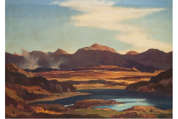 The Peaks of Assynt by Sir David Young Cameron (1865-1945) - Oil on canvas - 83.5 x 113.5 cm - 1977.691 ©McLean Museum and Art Gallery, Greenock.