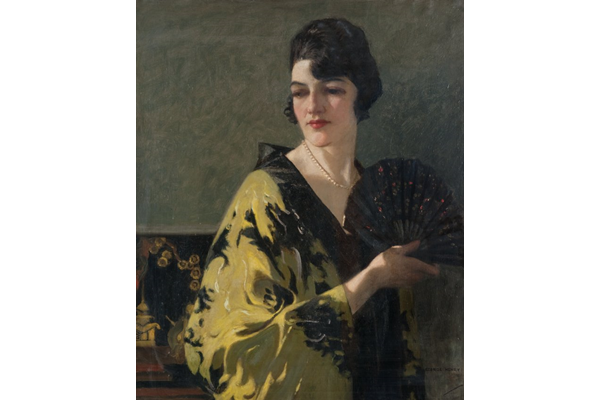 Lady with a Fan by George Henry (1858-1943) - Oil on canvas - 76.7 x 64.3 cm - 1977.877 ©McLean Museum and Art Gallery, Greenock.