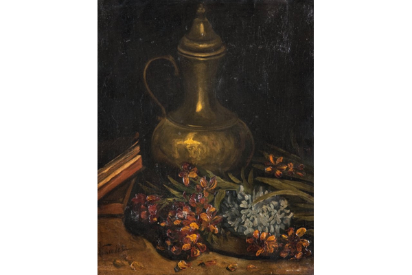 Still Life by Victor Vincelet (1840-1871) - Oil on canvas - 40 x 32 cm - 1977.1178 ©McLean Museum and Art Gallery, Greenock.