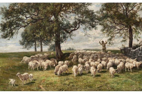 A Pastoral by Mark Fisher (1841-1923) - Oil on canvas - 50.6 x 76.7 cm - 1977.799 ©McLean Museum and Art Gallery, Greenock.