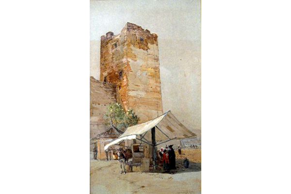 Old Moorish Well, Alhambra by Francis Hopkinson Smith (1838-1915) - Watercolour on paper - 60.3 x 34.3 cm - 1977.1130 ©McLean Museum and Art Gallery, Greenock.