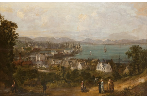 Greenock from the East by John Fleming (1792-1845) - Oil on canvas - 135 x 208 cm - 1813-1818 - 1977.820 - © McLean Museum and Art Gallery, Greenock.