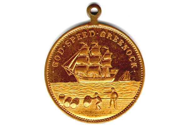 Commemorative medal issued for the coronation of King Edward VII on the 9 August 1902. Issued to local schools by Greenock Burgh - 1980.11 - © McLean Museum and Art Gallery, Greenock