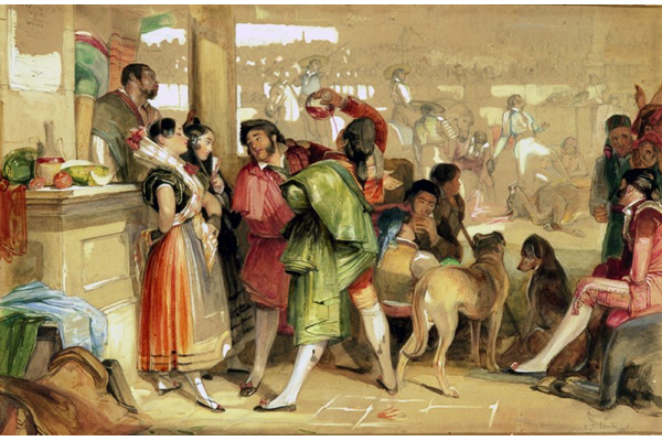 The Bull Fight, Plaza de Toros, Seville by John Frederick Lewis (1804-1876) - Gouache on paper - 1838 - 29.2 x 44.2 cm  - © McLean Museum and Art Gallery, Greenock