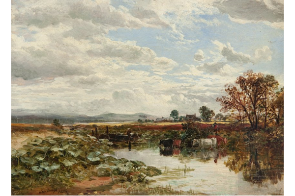 Landscape by Samuel Bough (1822-1878) - Oil on panel - 1854 - 19 x 26.5 cm - 1977.656 - © McLean Museum and Art Gallery, Greenock