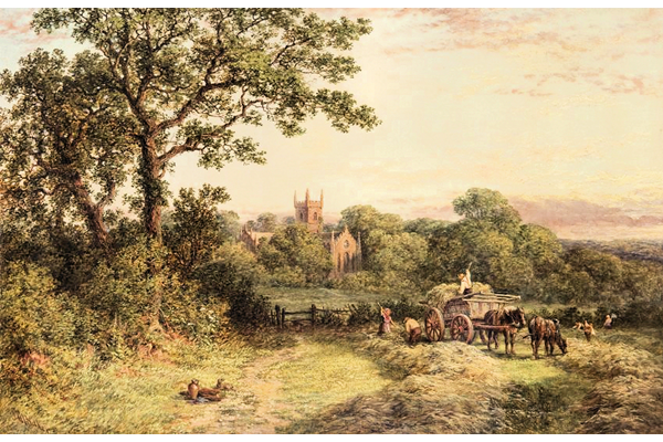 St. Mary's Church, Handsworth, Birmingham by Samuel Henry Baker (1824-1909) - Oil on canvas - 46 x 68.8 cm - 1978.366 - © McLean Museum and Art Gallery, Greenock