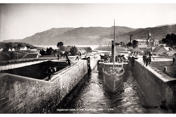 Caledonian Canal at Fort Augustus by George Washington Wilson (1823-1893) - Bromide print on paper - P920 - © McLean Museum and Art Gallery, Greenock