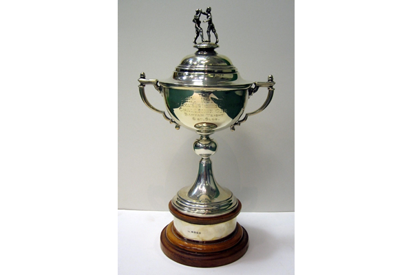 Daily Record Scottish Amateur Boxing Championship Challenge Cup Bantam Weight 8st. 6lbs, won three times by Alec Murphy of Port Glasgow. - 2007.7 - © McLean Museum and Art Gallery, Greenock