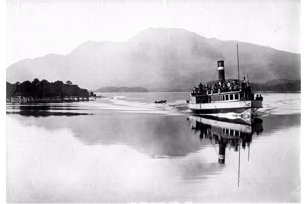 PS Prince Consort on Loch Lomond. - The Prince Consort was built by Caird & Co. in 1862 - Bromide print on paper by George Washington Wilson (1823-1893) - P1524 - © McLean Museum and Art Gallery, Greenock