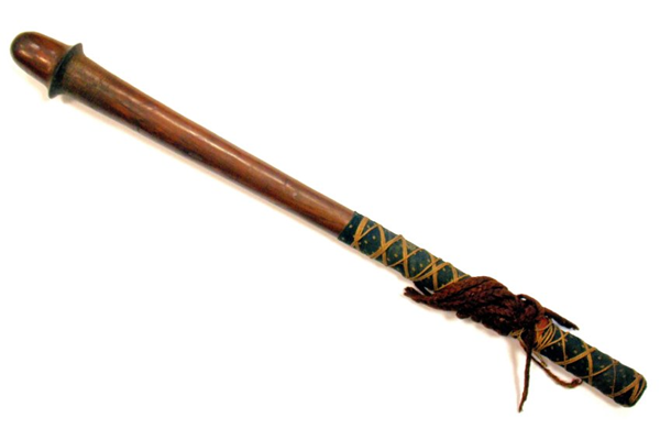 A nineteenth century war club from New Caledonia. - 1981.602 -  © McLean Museum and Art Gallery, Greenock.