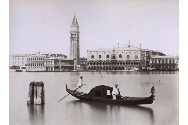 The Molo and the Doge's Palace with Gondola, Venice by Carlo Naya (1816-1882) - Albumen print on paper - 13.3 x 17.3 cm - 2017.134.19 - © McLean Museum and Art Gallery, Greenock