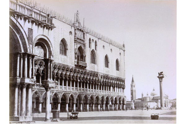 The Doge's Palace and the Island of St. George, Venice by Carlo Naya (1816-1882) - Albumen print on paper - 13.3 x 17.7 cm  - 2017.134.7 - © McLean Museum and Art Gallery, Greenock