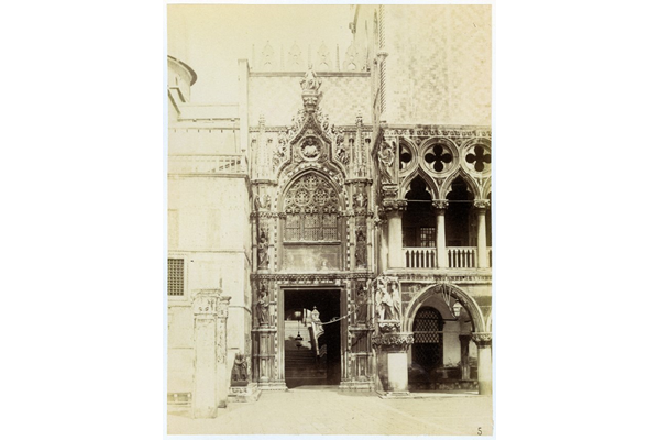 Porta della Carta, Venice by Carlo Naya (1816-1882) - Albumen print on paper - 16.8 x 12.3 cm - 2017.134.12 - © McLean Museum and Art Gallery, Greenock