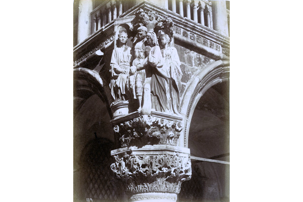 Capital from the Doge's Palace depicting the Judgement of Solomon by Carlo Naya (1816-1882) - Albumen print on paper - 17.7 x 13.3 cm - 2017.134.24 - © McLean Museum and Art Gallery, Greenock