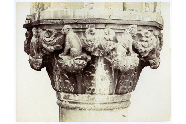 Capital from the Doge's Palace by Carlo Naya (1816-1882) - Albumen print on paper - 13.6 x 17.7 cm - 2017.134.31  - © McLean Museum and Art Gallery, Greenock