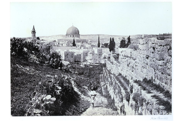 City Wall and Mosque of Omar &c., Jerusalem  by Francis Frith (1822-1898) - Albumen print on paper - 15.9 x 22.8 cm - 1857 - 2017.140.11 - © McLean Museum and Art Gallery, Greenock