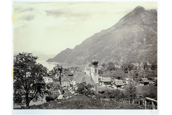 Gersau, Lake Lucerne, Switzerland by Francis Frith (1822-1898) - Albumen print on paper - 15.9 x 20.9 cm - 2017.136.4 - © McLean Museum and Art Gallery, Greenock