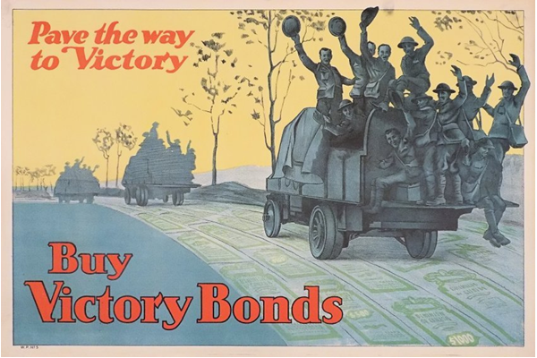 'Pave the Way to Victory - Buy Victory Bonds' - poster issued in Canada in 1918 - 1996.100.680 - © McLean Museum and Art Gallery, Greenock