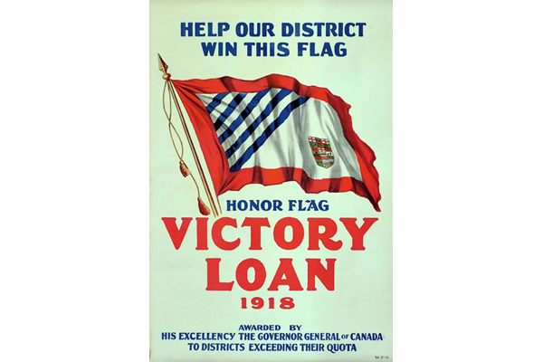 'Help our district win this flag - Honor Flag - Victory Loan 1918' - The poster was an adaptation of an American original - 1996.100.677 - © McLean Museum and Art Gallery, Greenock