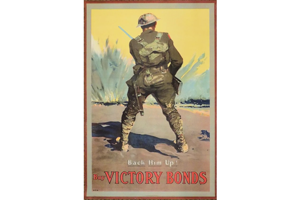 'Back Him Up! - Buy Victory Bonds' - Canadian poster in 1917 - 1996.100.682 - © McLean Museum and Art Gallery, Greenock