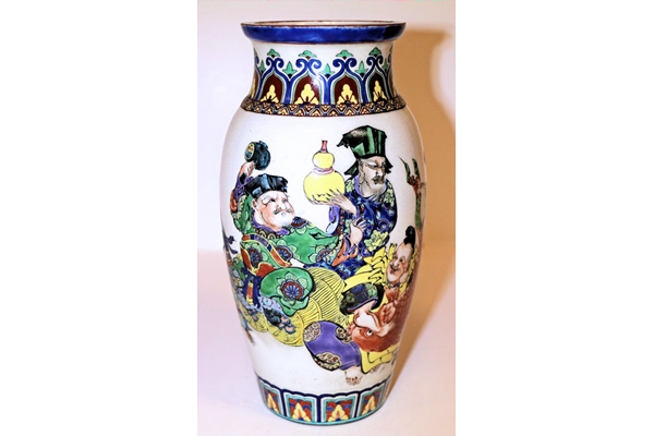 19th century Japanese porcelain vase decorated with images of the Shichi Fukujin or Seven Gods of Happiness. - 1981.271 - © McLean Museum and Art Gallery, Greenock