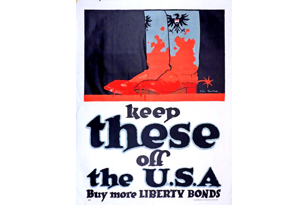 'Keep these off the U.S.A. - Buy more Liberty Bonds' - lithograph by John Warner Norton (1876-1934) - Liberty Bonds - 1996.100.621  - © McLean Museum and Art Gallery, Greenock