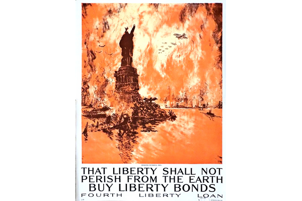 'That Liberty Shall Not Perish from the Earth' - Lithograph by Joseph Pennell (1857-1926) - Fourth Liberty Loan - 1996.100.635 - © McLean Museum and Art Gallery, Greenock