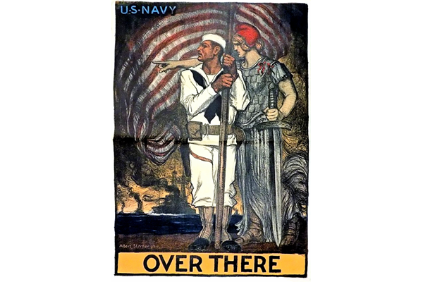 'Over There' - Lithograph by Albert Sterner (1863-1946) - United States Navy - 1996.100.652 - © McLean Museum and Art Gallery, Greenock