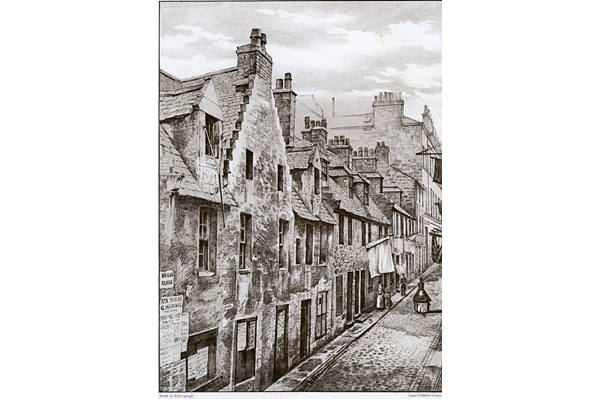 Lithograph print entitled 'Broad Close, Greenock' after Patrick Downie (1854-1945) - 1891 - 20.9 x 15.1 cm  - 2012.29 - © McLean Museum and Art Gallery, Greenock