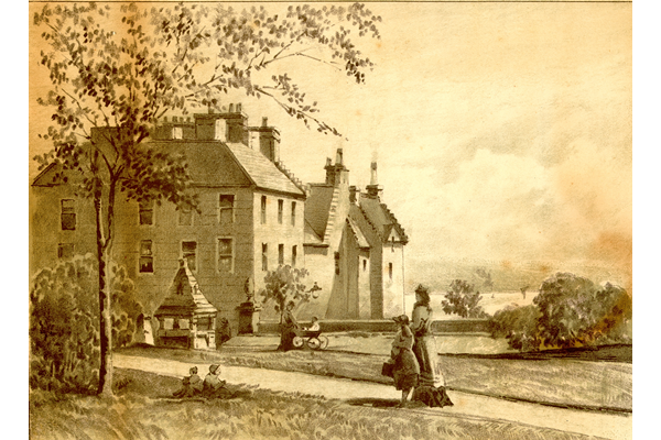 Lithograph print on paper entitled 'The Old Mansion House, Greenock' after Patrick Downie (1854-1945) - 1891 - 26.5 x 34.5 cm - 1978.304 - © McLean Museum and Art Gallery, Greenock