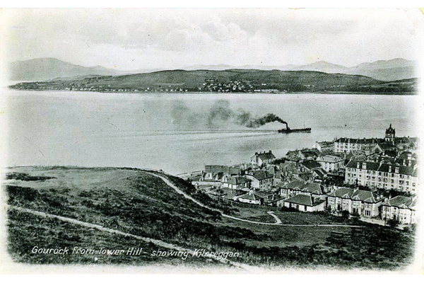 Gourock from Tower Hill looking towards Kilcreggan - Postcard posted on 9 April 1915 - WL4171 - © McLean Museum and Art Gallery, Greenock