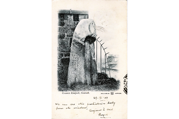 Granny Kempock Stone, Gourock - Postcard posted on 23 June 1903 - WL1091 - © McLean Museum and Art Gallery, Greenock