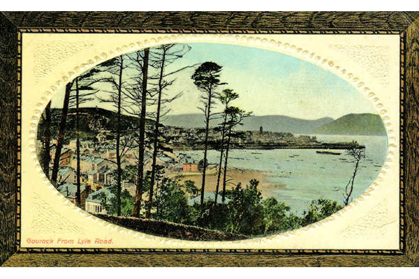 Gourock from the Lyle Hill - Colour lithograph postcard posted on 13 June 1910 - WL1029 - © McLean Museum and Art Gallery, Greenock