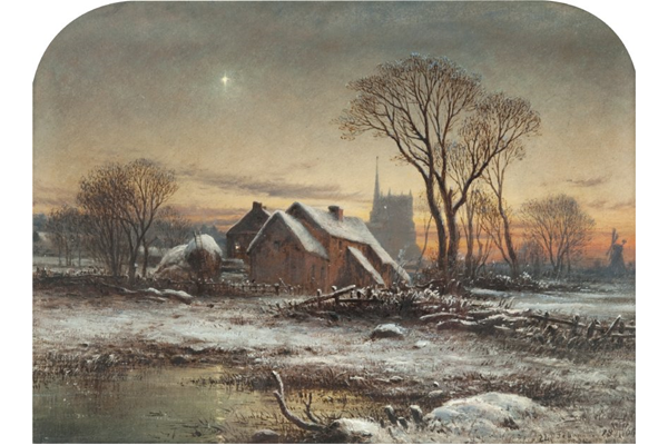 Winter Daybreak by Waller Hugh Paton ( 1828-1895) - Oil on board - 28.5 x 39.5 cm - 1864 - 1977.1079 - ©McLean Museum and Art Gallery, Greenock