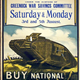 First World War propaganda poster 'The Tank Tour visit to Greenock', published by the Greenock War Savings Committee in 1918. - 1996.100.77 ©McLean Museum and Art Gallery, Greenock. 