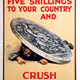 First World war propaganda poster 'Lend your five shillings to your country' published by the Parliamentary War Savings Committee in 1915. - 1996.100.92 ©McLean Museum and Art Gallery, Greenock.