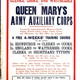 First World War propaganda poster 'Free Training for Clerks, Cooks and Waitresses', published by Queen Mary's Army Auxiliary Corps in 1918. - 1996.100.55 ©McLean Museum and Art Gallery, Greenock.